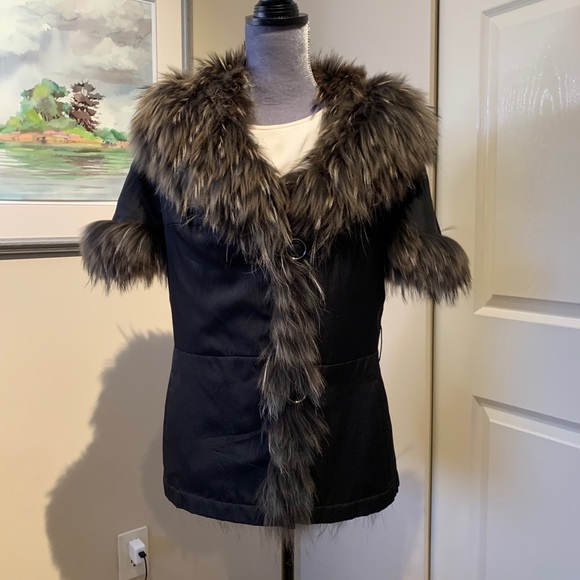 Reversible Raccoon and silk Jacket. - Picture 5 of 13